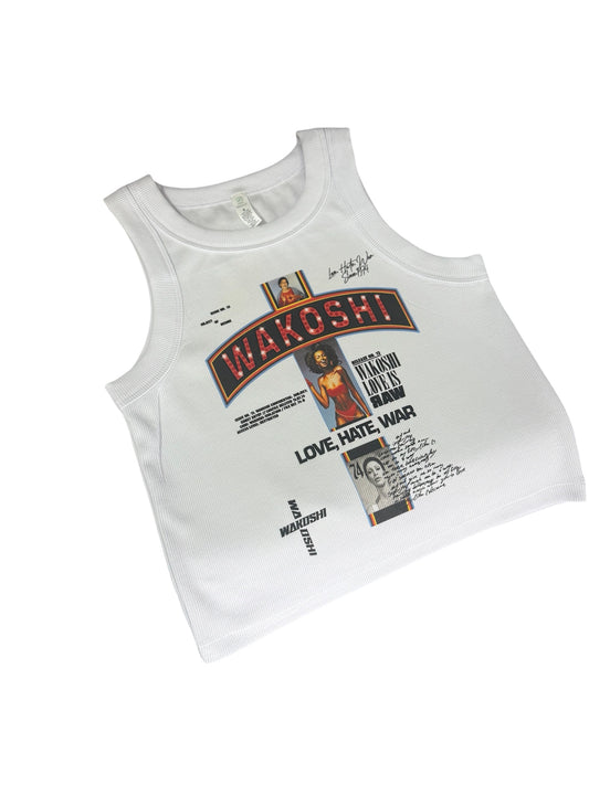 ‘Love, Hate, War’ Crop Top
