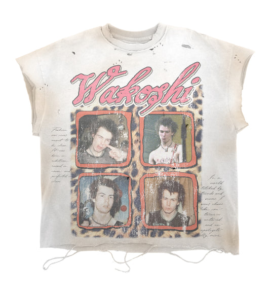 Wakoshi Distressed Cut Off T