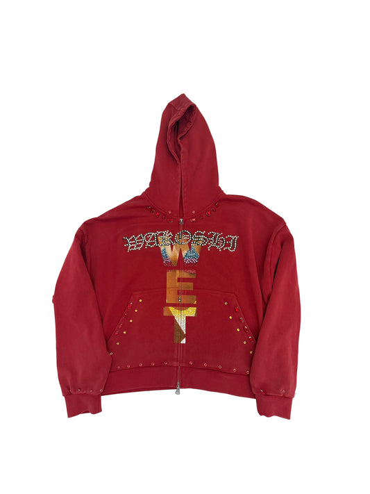 Red Wakoshi WET zip up hoodie
