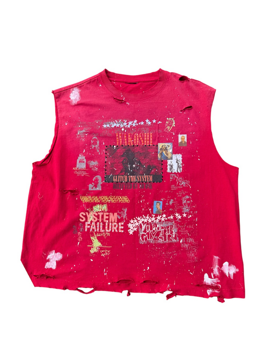 ‘Glitch in the System’ Wakoshi Cut Off Graphic T