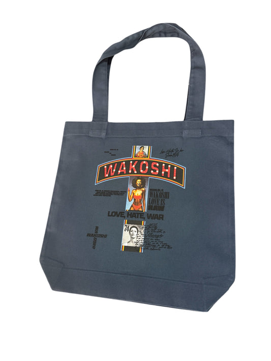 ‘Love, Hate, War’ Tote Bag