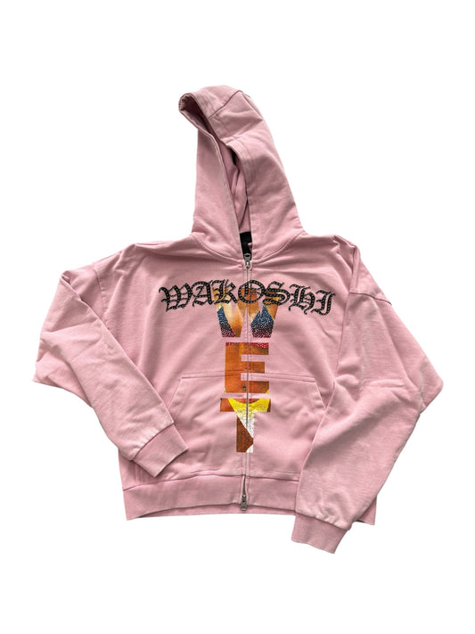 Vintage Pink Wakoshi WET zip up hoodie